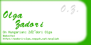 olga zadori business card